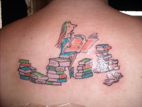 A-tattoo-of-Matilda-from-the-book-by-Roald-Dahl-illustrated-by-Quentin-Blake-594x445