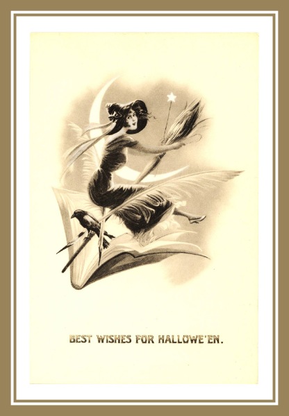 Halloween-with-sweet-girl-witch-on-broom-moon