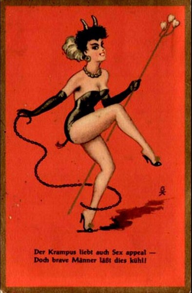 Vintage Krampus Holiday Card